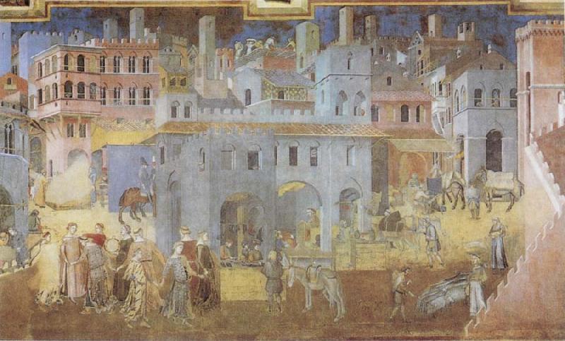 Ambrogio Lorenzetti Life in the City China oil painting art